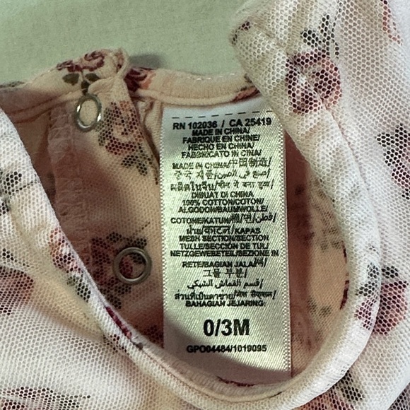 Guess - Pink Floral Baby Dress with tule overlay - Picture 2 of 4